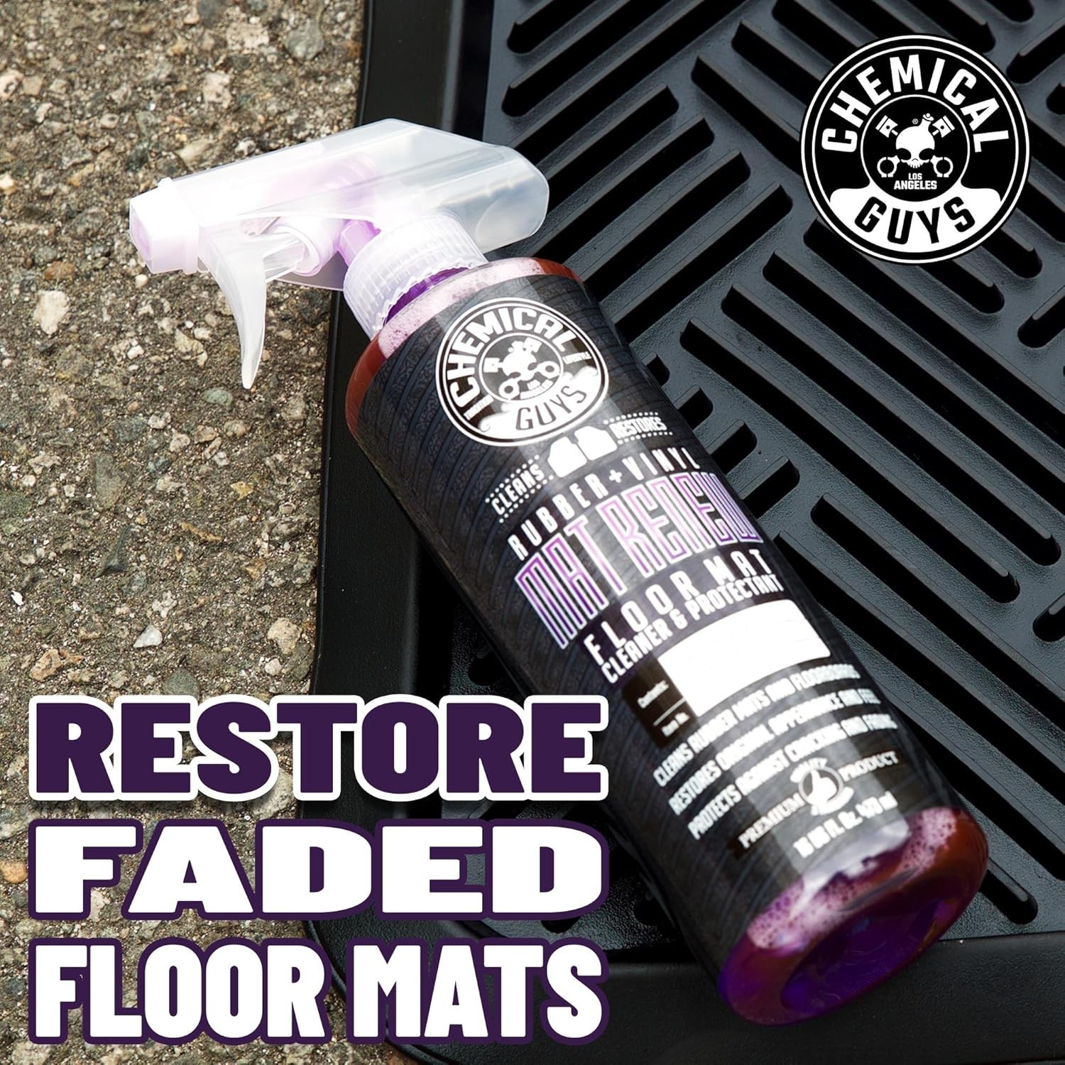 Chemical Guys Mat Renew Rubber and Vinyl Floor Mat Cleaner and Protectant – Clea