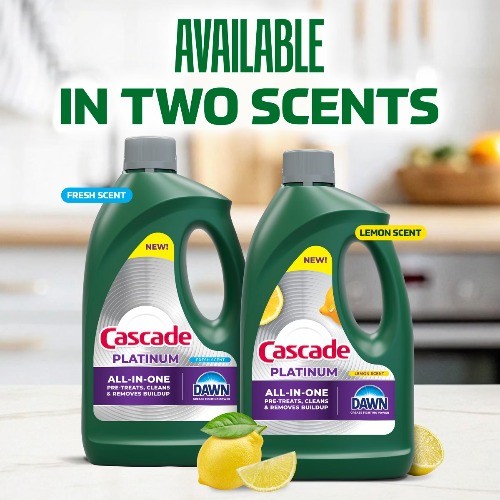 Cascade Fresh Platinum Gel Dishwasher Detergents – 75oz
