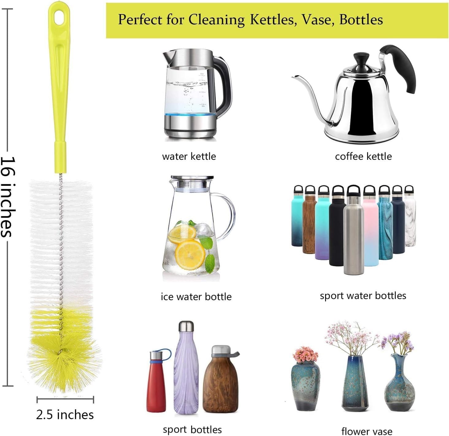 8-Pack Bottle Cleaning Brush Set – Long Bottle Cleaner for Washing Beer/Wine Nar