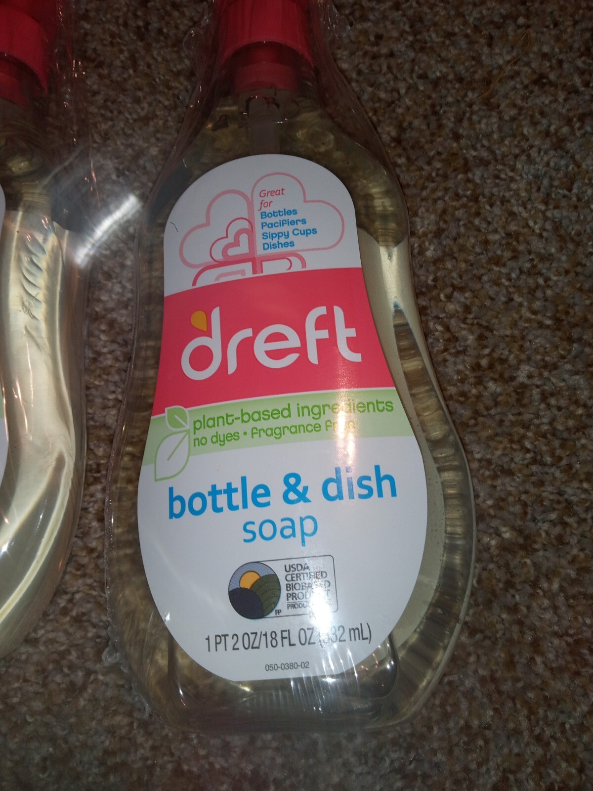 NEW LOT OF 5 DREFT BABY BOTTLE & DISH SOAP BOTTLES PACIFIERS SIPPY CUPS 18 OZ