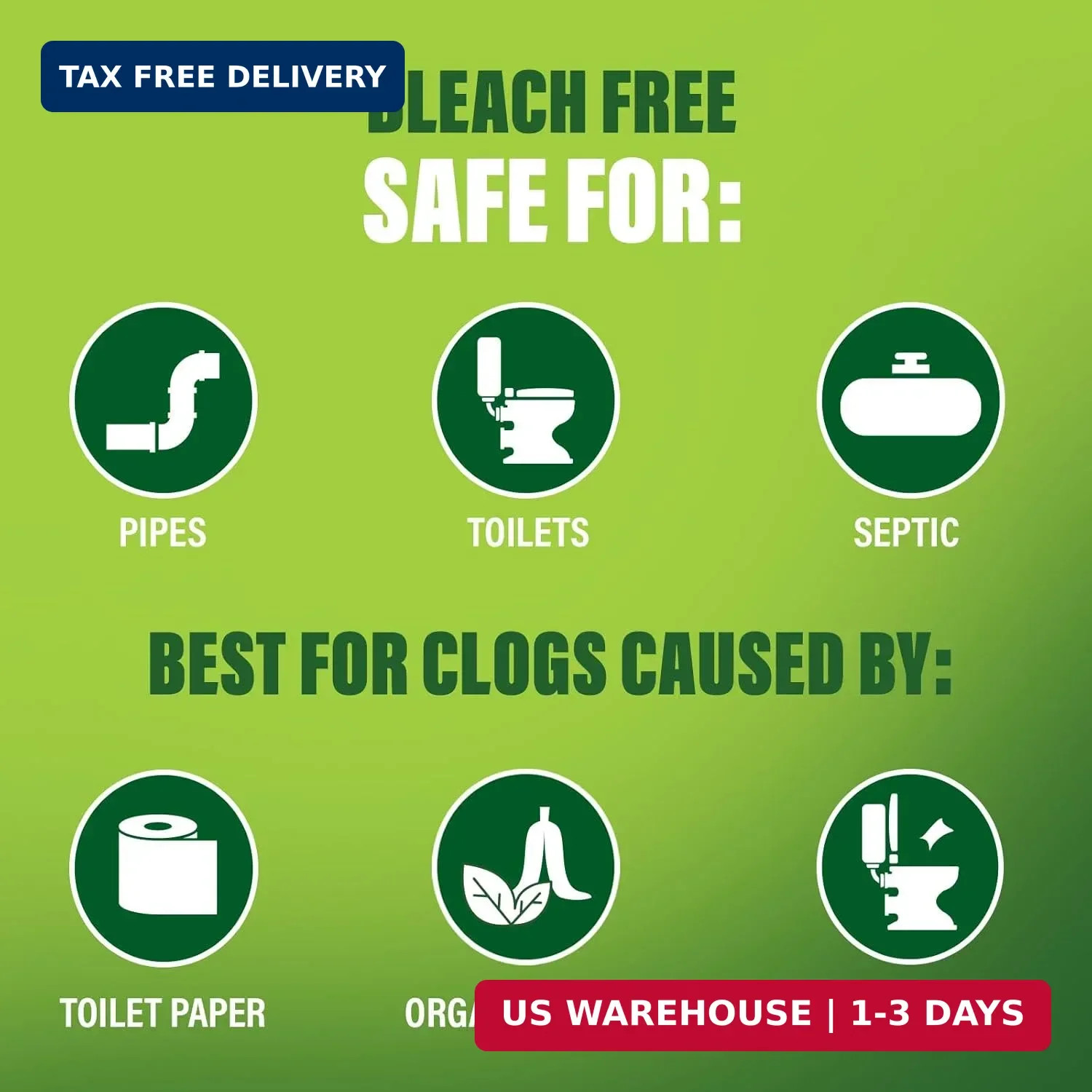 Green Gobbler Liquid Toilet Plunger | Clog Remover | Safe for Toilets and Septic