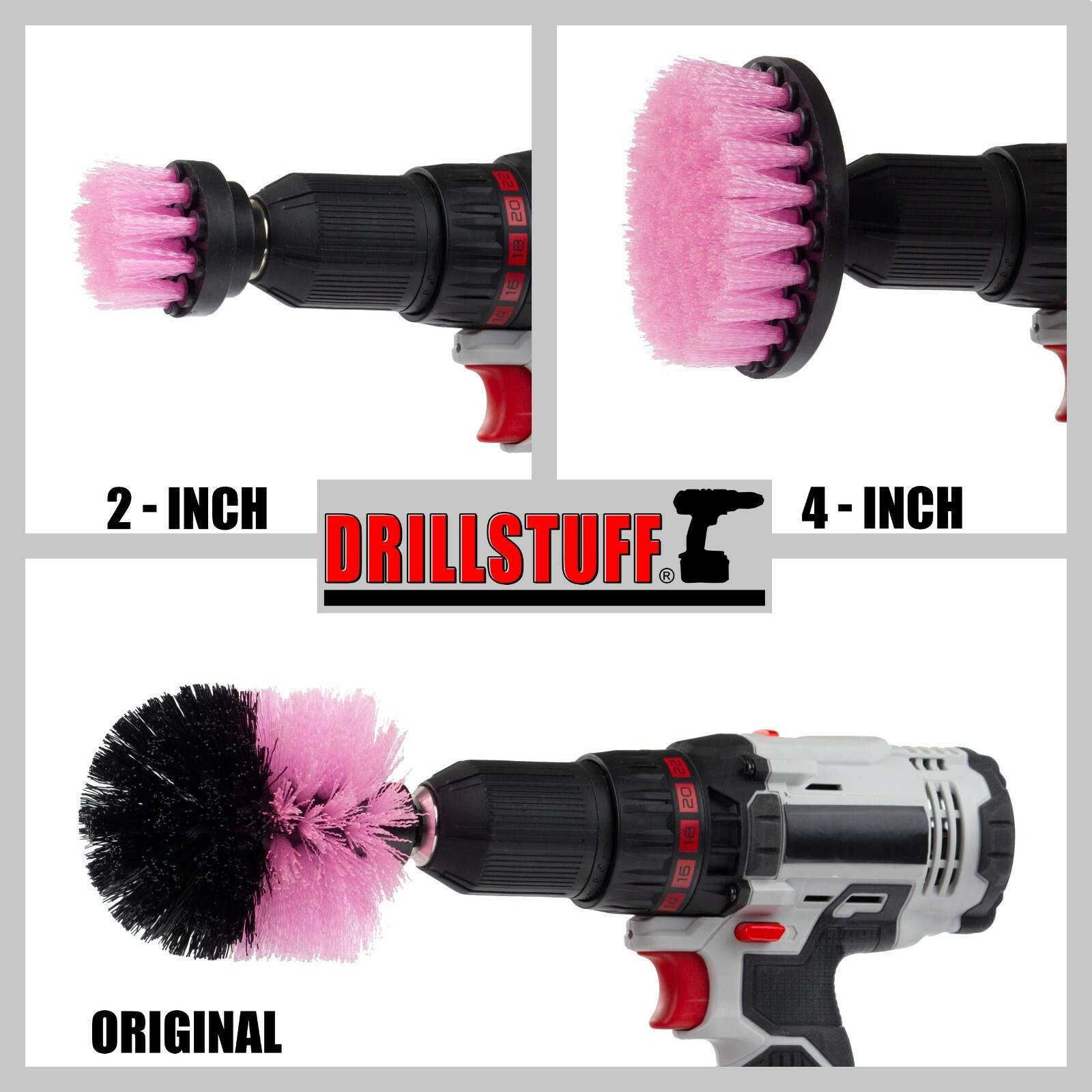 Bathroom Shower Cleaner, Bathtub, Tile and Grout Drill Power Scrubber Brush Kit