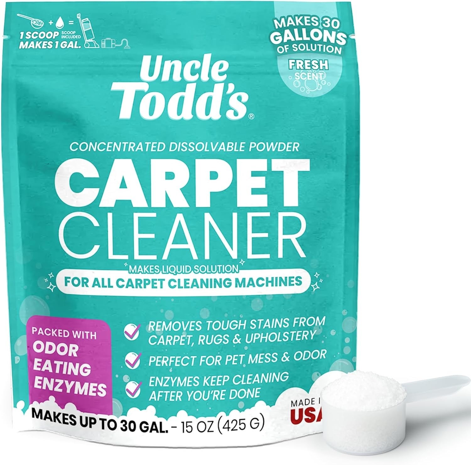 Multi-Purpose Carpet Cleaner Powder – 15oz, Pet Stain Removal & Odor Elimination