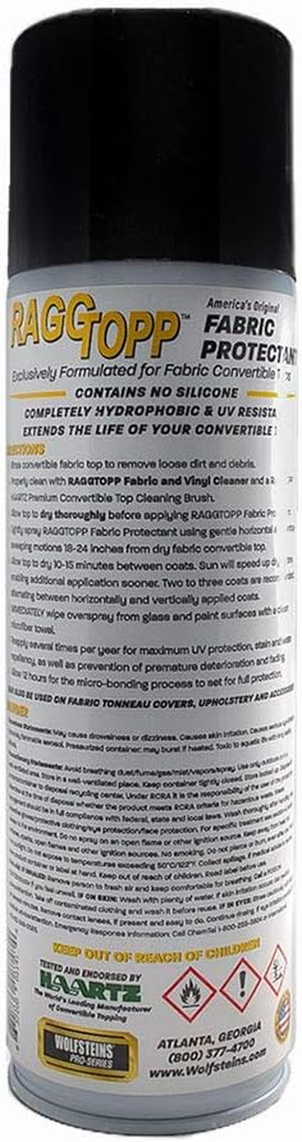 RaggTopp 2141 Convertible Top Protectant Spray 16 oz for Fabric Care