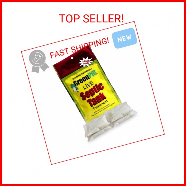 Green Pig Septic Tank Treatment Packets – Septic-Safe Enzyme Treatment for Preve