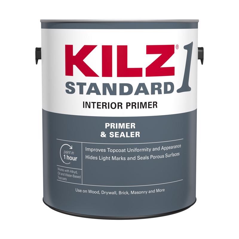KILZ STANDARD Matte White Water-Based Acrylic Primer Multiple Surfaces 1gal.4pk