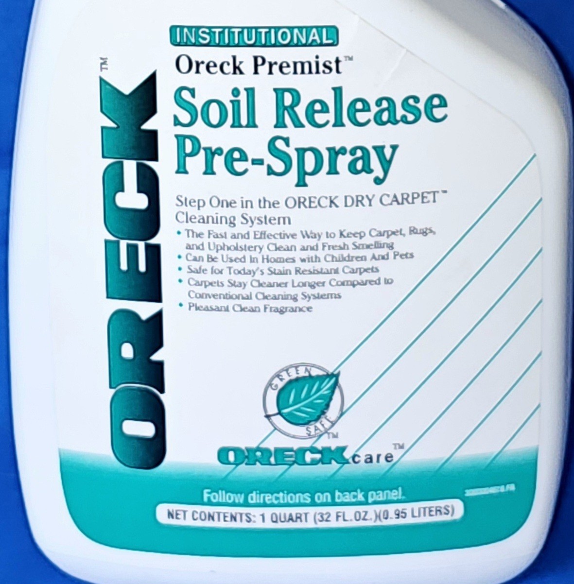 Oreck Premist Soil Release Pre-Spray 1Qt 32oz Carpet Cleaner System DISC (32777)