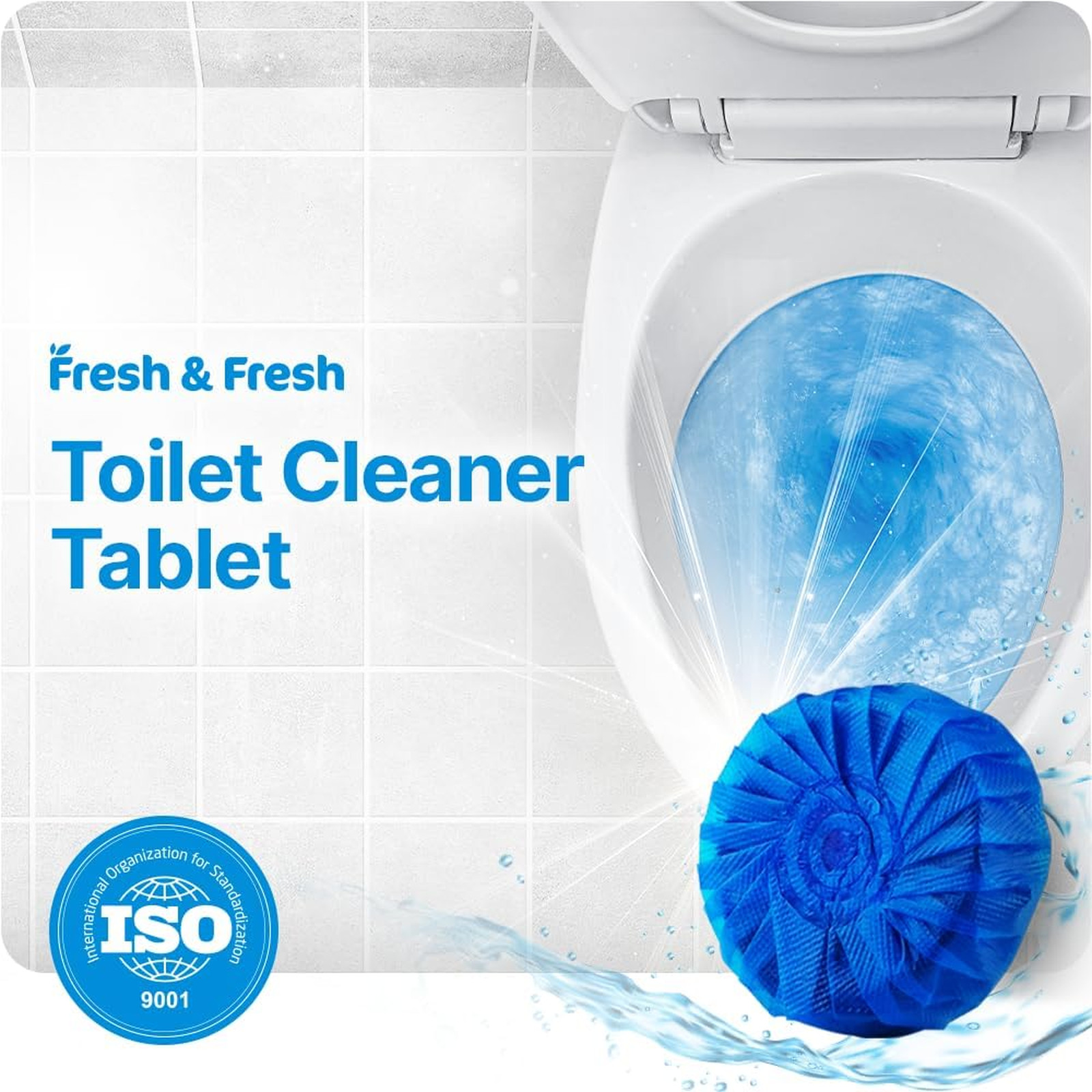 Disposable Toilet Bowl Cleaners, Odor Eliminator Tablets, Fresh Scent