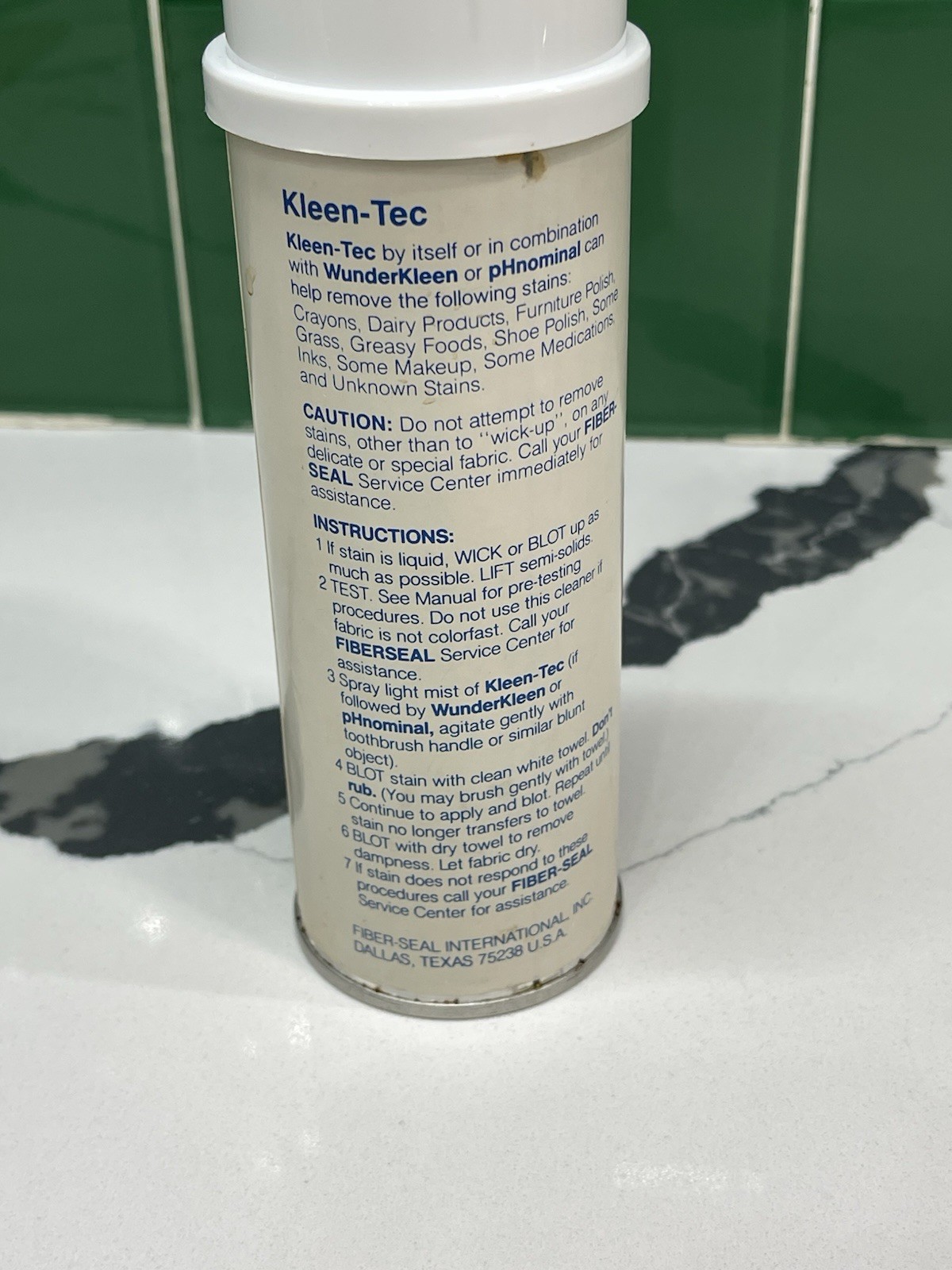 Fiber-Seal Solvent Fabric Cleaner For Crayons, Grass, Greasy Food Stains, Makeup