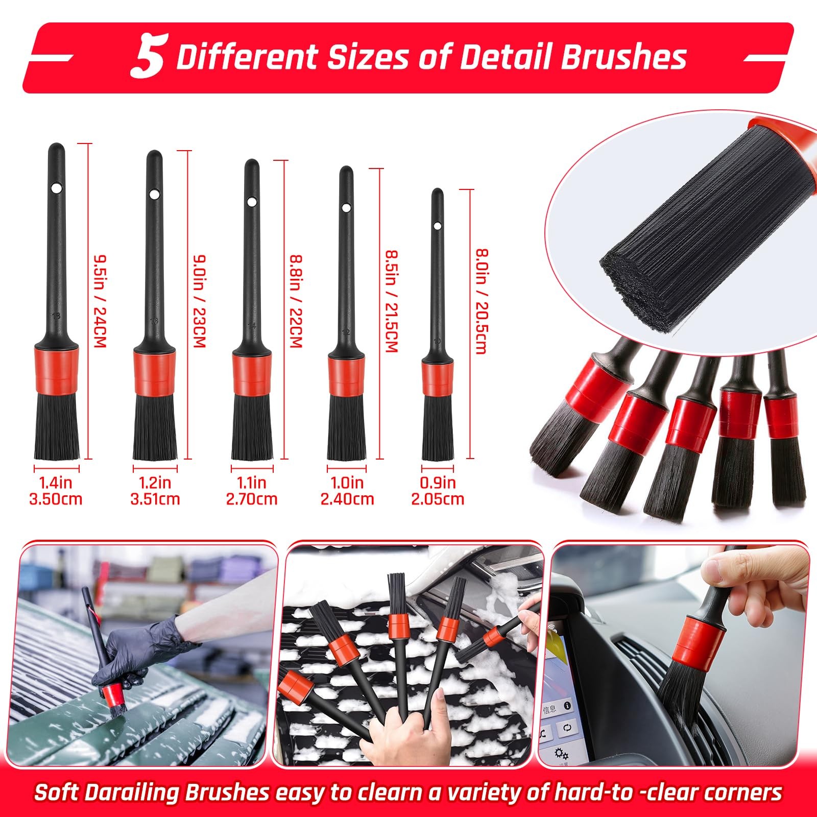 34PCS Car Detailing Brush Set, Car Detailing Kit, Car Detailing Brushes, Car …