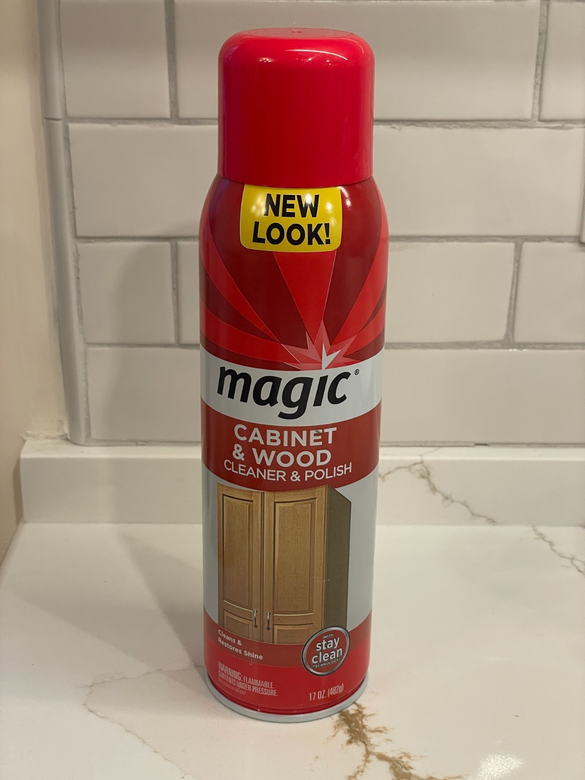 Magic Cabinet & Wood Cleaner & Polish Spray 17 oz 95% Full Used Discontinued