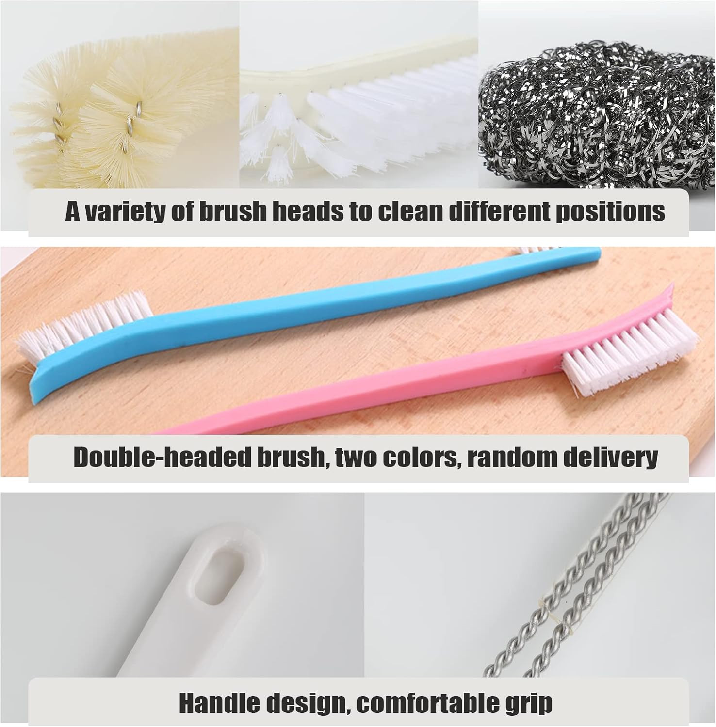 Portable Blender Cleaning Brush Set of 4 – With Hanging Hole – Long Handle – For