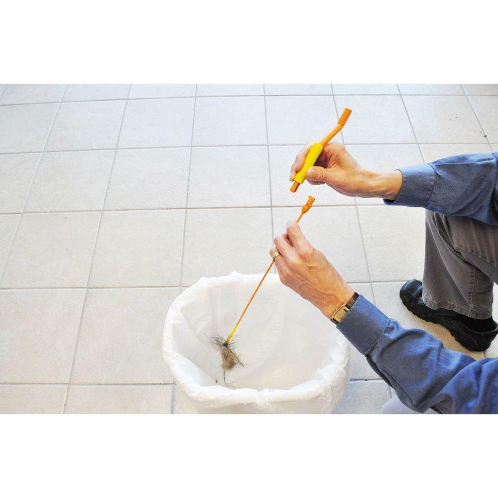 Flexisnake Drain Weasel Drain Clog Remover With Rotating Handle and Two Wands