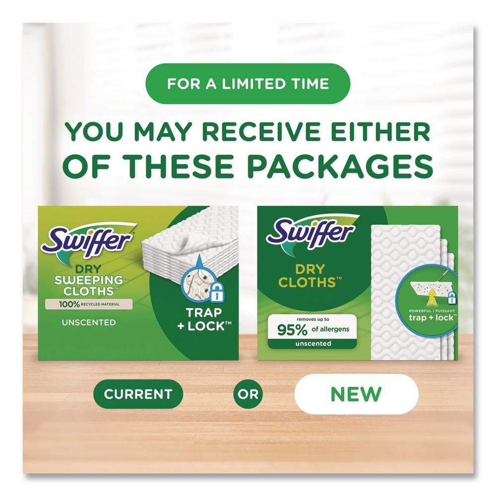 Swiffer 81216 10.4 in. x 8 in. Dry Refill Cloths – White (156/Carton) New