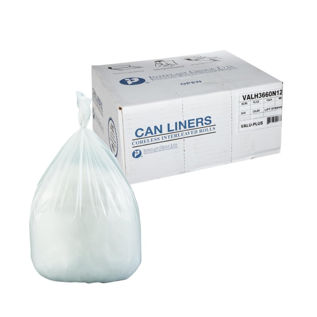 Group VALH3860N14 60 Gallon Capacity, 58″ Length X 38″ Width X 12 Mic Thickness,