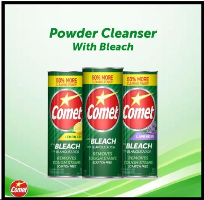 Comet with Bleach Powder All-Purpose Cleaner Deodorizer Stain Remover 21 oz