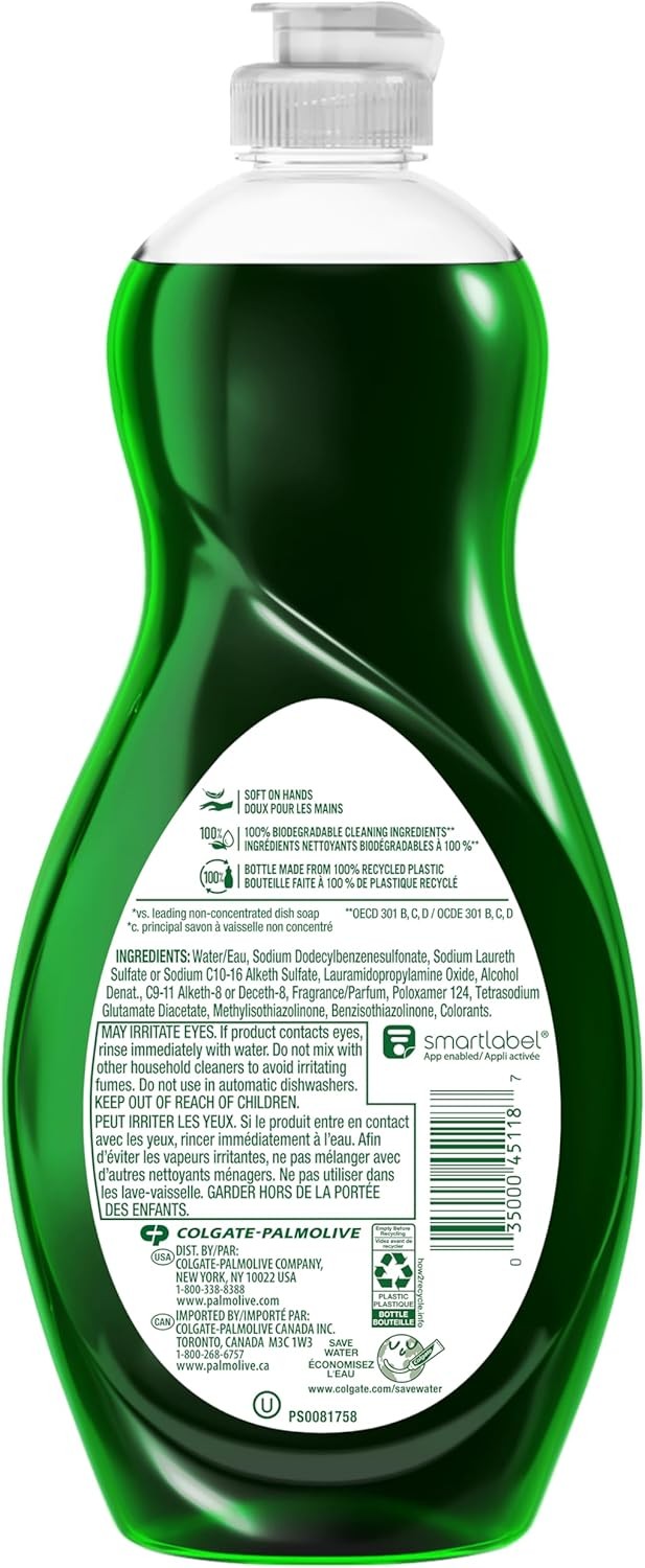 Palmolive Ultra Strength Liquid Dish Soap, Original Green, 20 Fluid Ounce