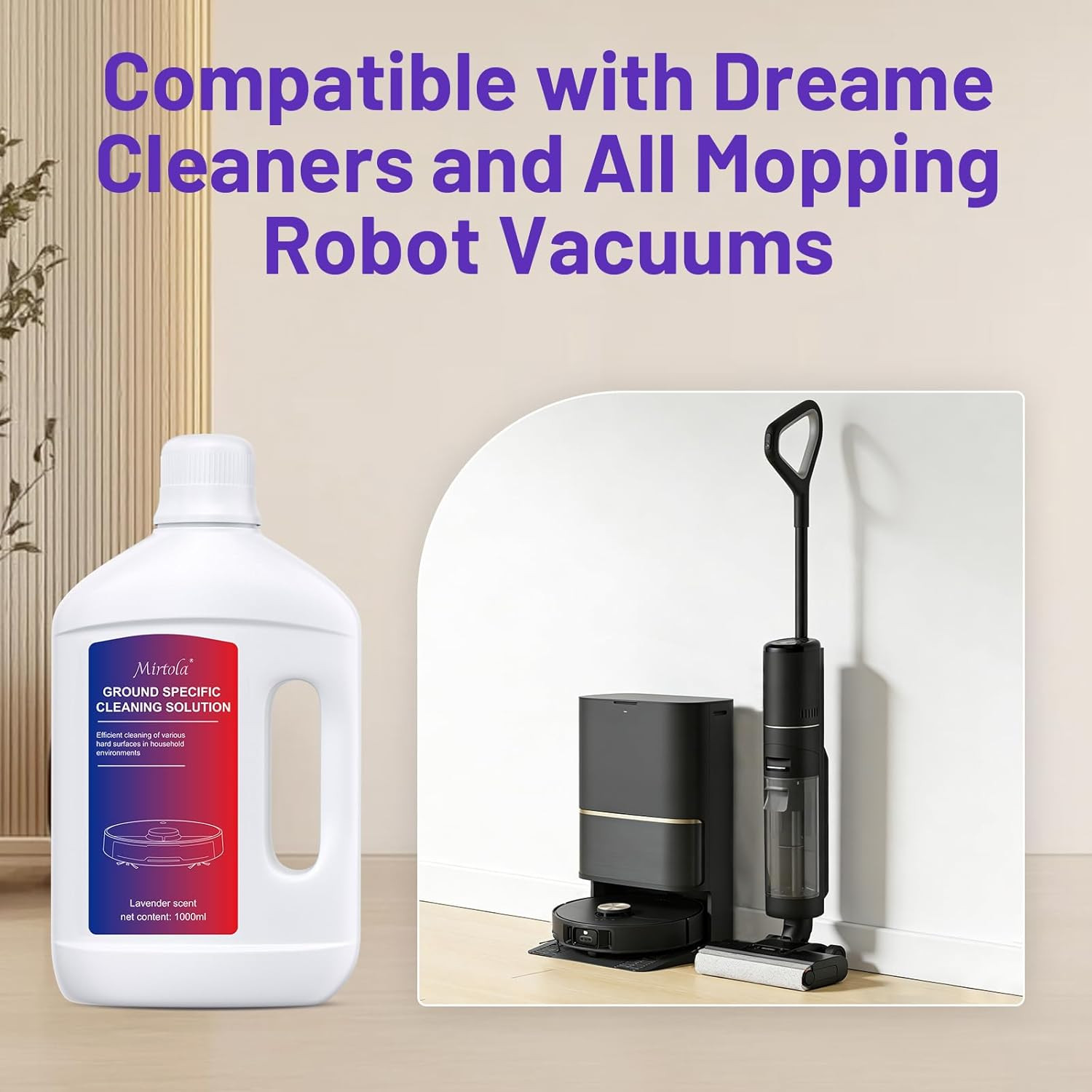 Multi-Surface Floor Cleaning Solution Compatible with Dreame Cleaning Solution,