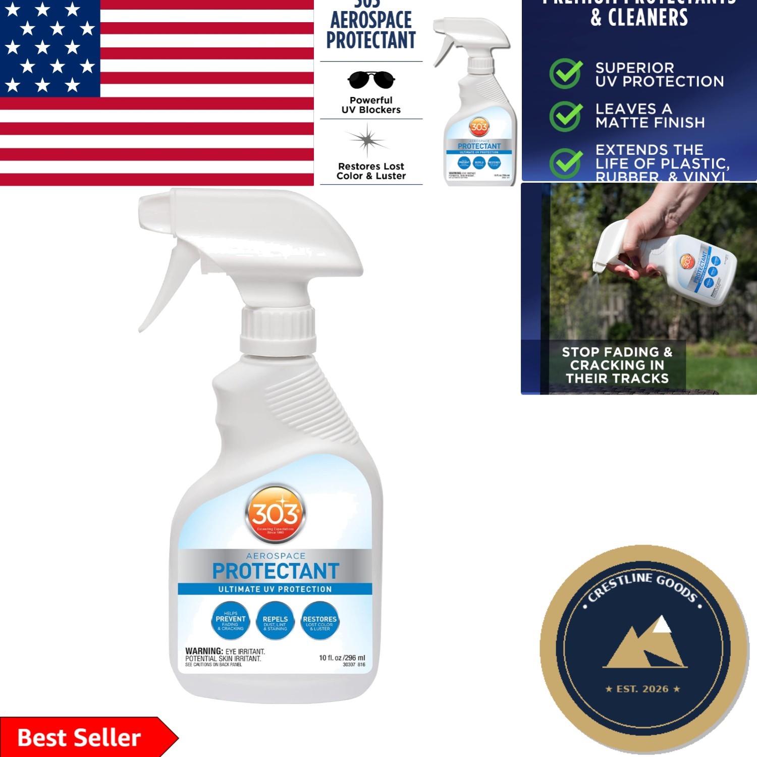 303 Aerospace Protectant Spray – Protects Against UV & Dirt, 10 Fl. Oz