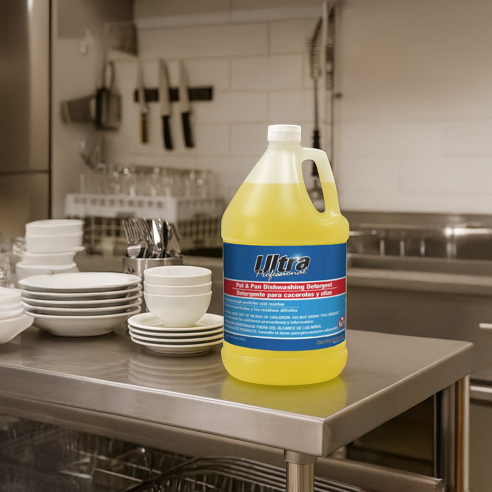 Ultra Professional™ 4 Pack 1 Gal Pots/Pans Dishwashing Detergent, Lemon, Yellow