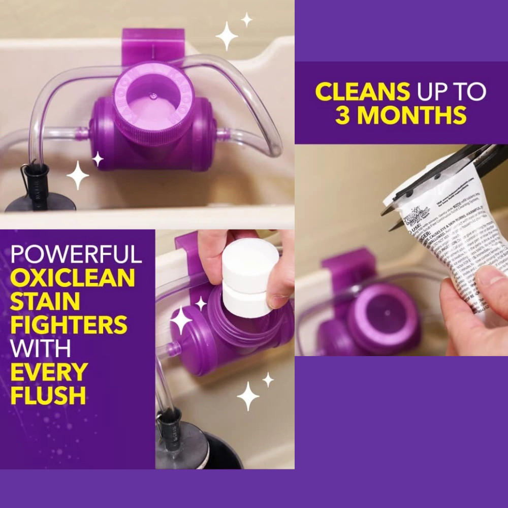 Kaboom Scrub Free Continuous Clean Toilet Cleaning System – Automatic Toilet Bow
