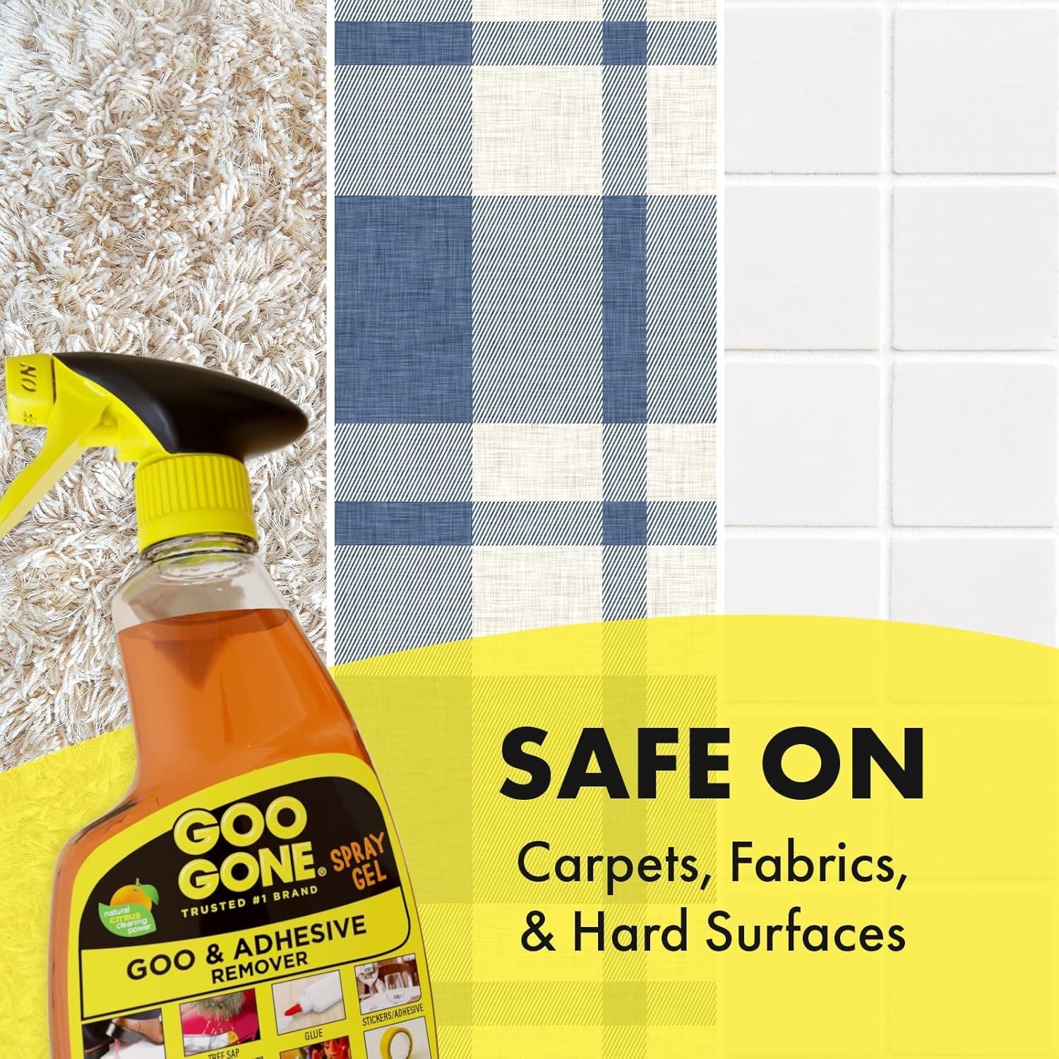 Safe & Effective Adhesive Remover Spray Gel – 12 Oz, Perfect for Carpet & Glass