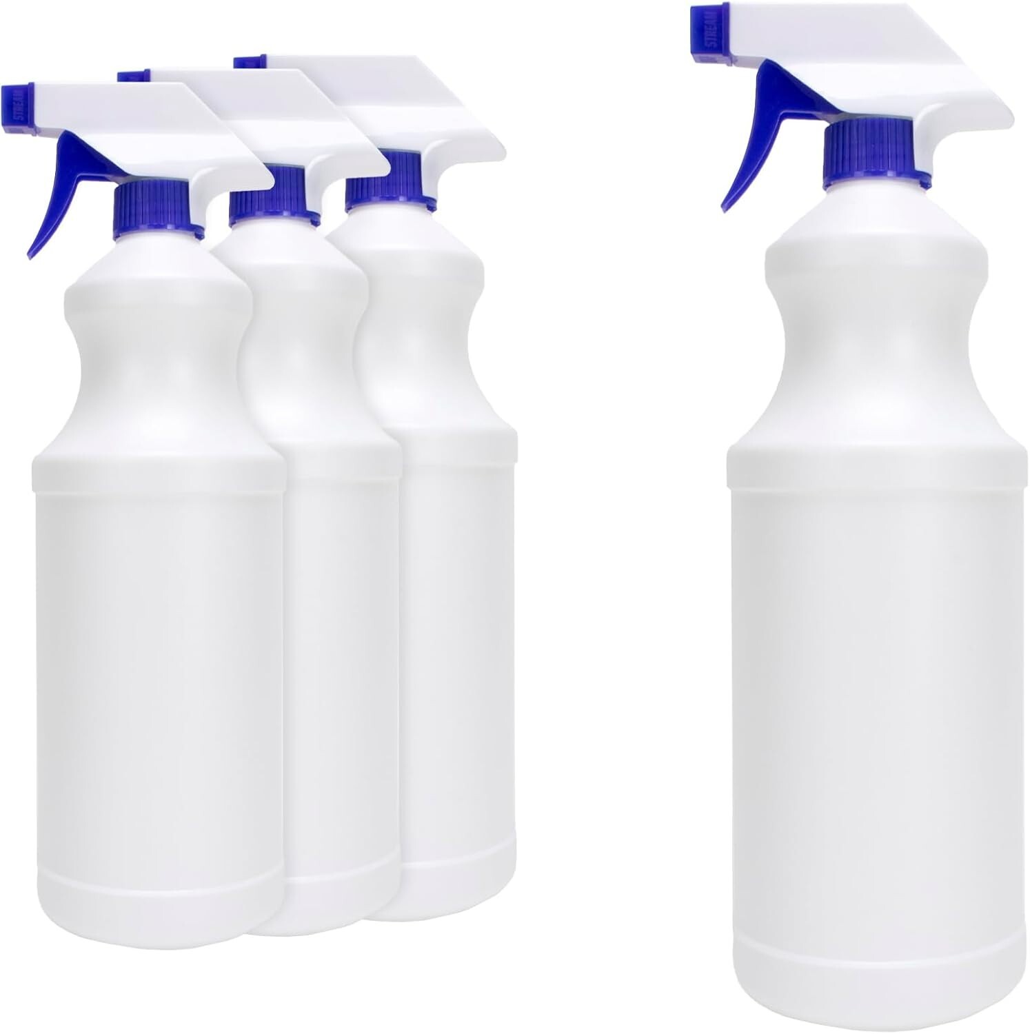 Spray Bottles (4 Pack, 32 Oz), Refillable Heavy Duty Spraying Bottle