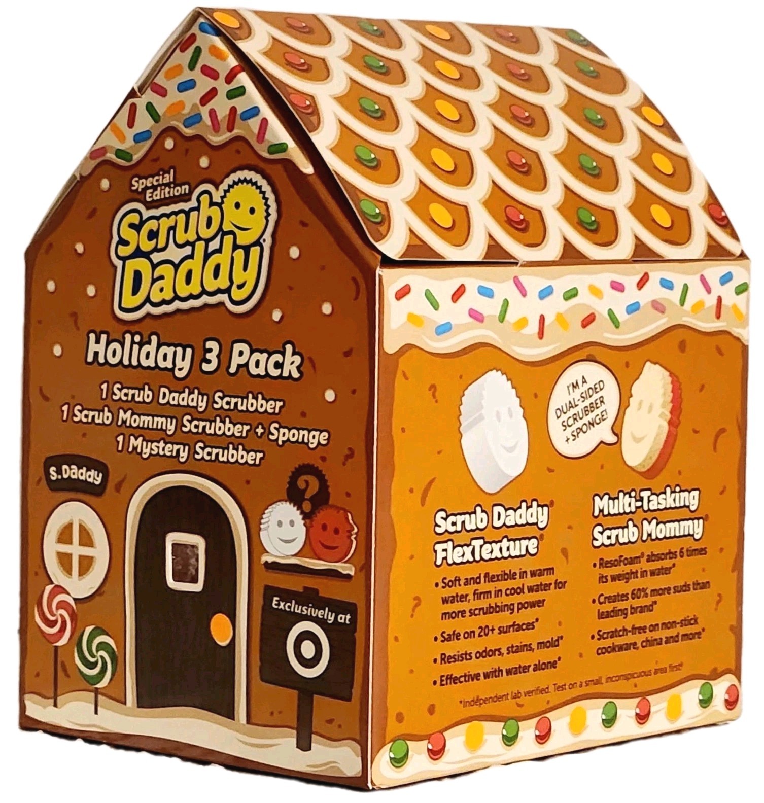 Scrub Daddy + Mommy Scrubber + Holiday Mystery Scrubber, 3 Pack, Special Edition