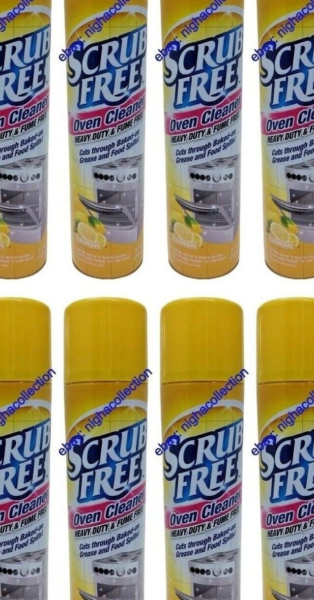 8 X Scrub Free Oven Cleaner Heavy Duty & Fume Free Cuts Through Baked On 9.7 oz