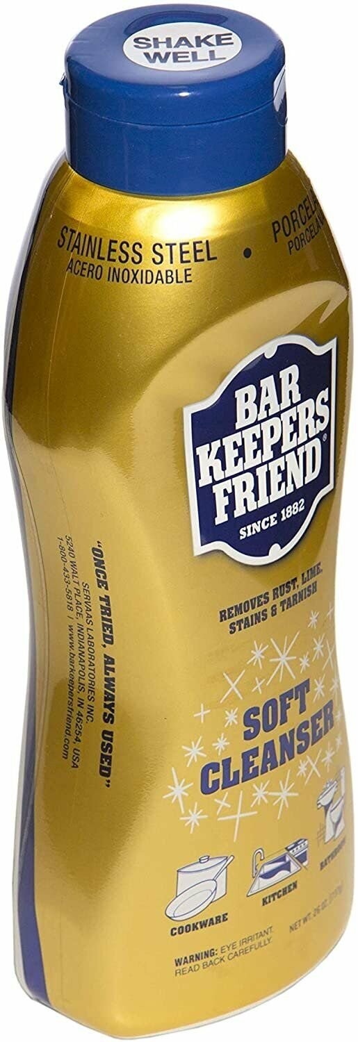 Bar Keepers Friend Soft Cleanser (26 oz – English/Spanish) – Multipurpose…