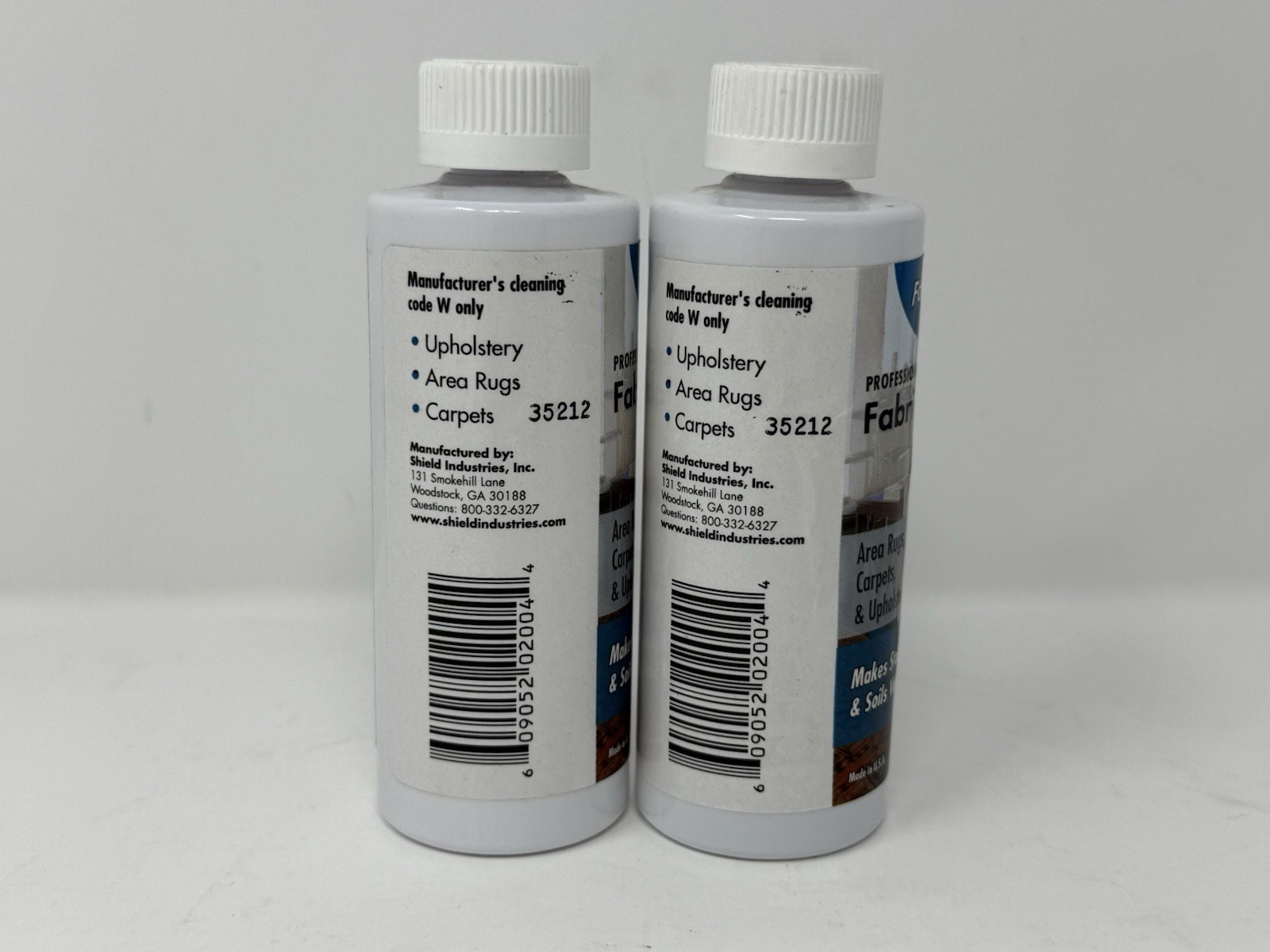 2 New ForceField Fabric Cleaner Area Rugs Carpet & Upholstery 4oz Bottles 35212