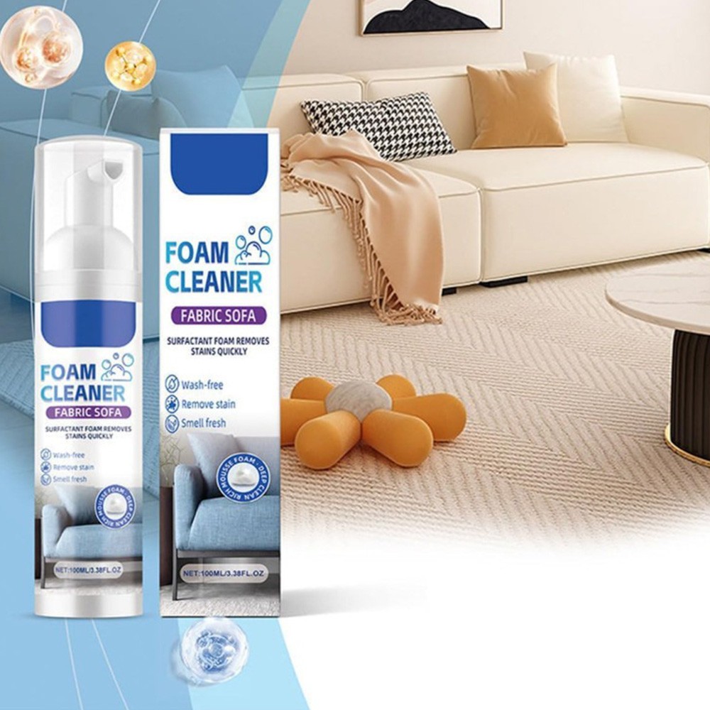Fabric Sofa Foam Cleaner Multi-purpose Stain Remover Carpet Curtain No-water