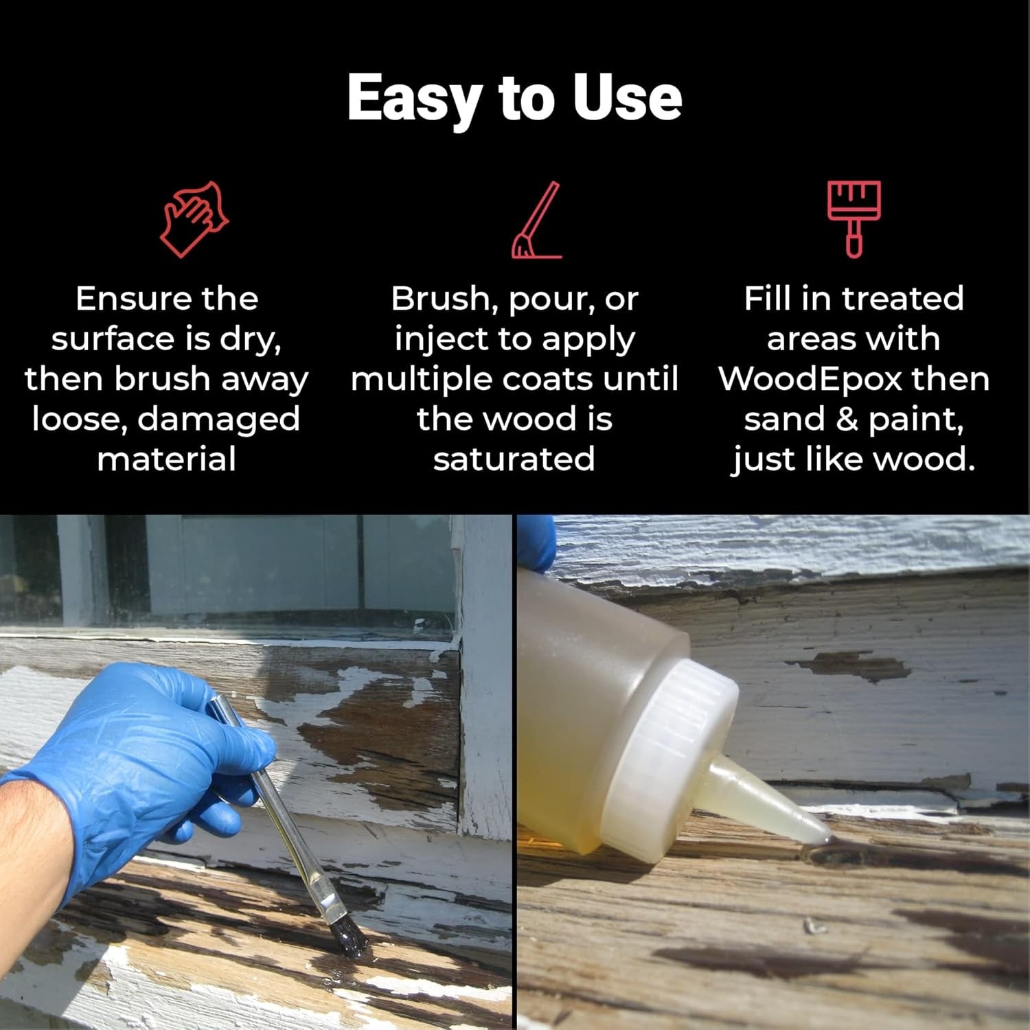 Abatron LiquidWood Kit – 2 Quarts – 2-Part Structural Wood Epoxy Resin – Wood