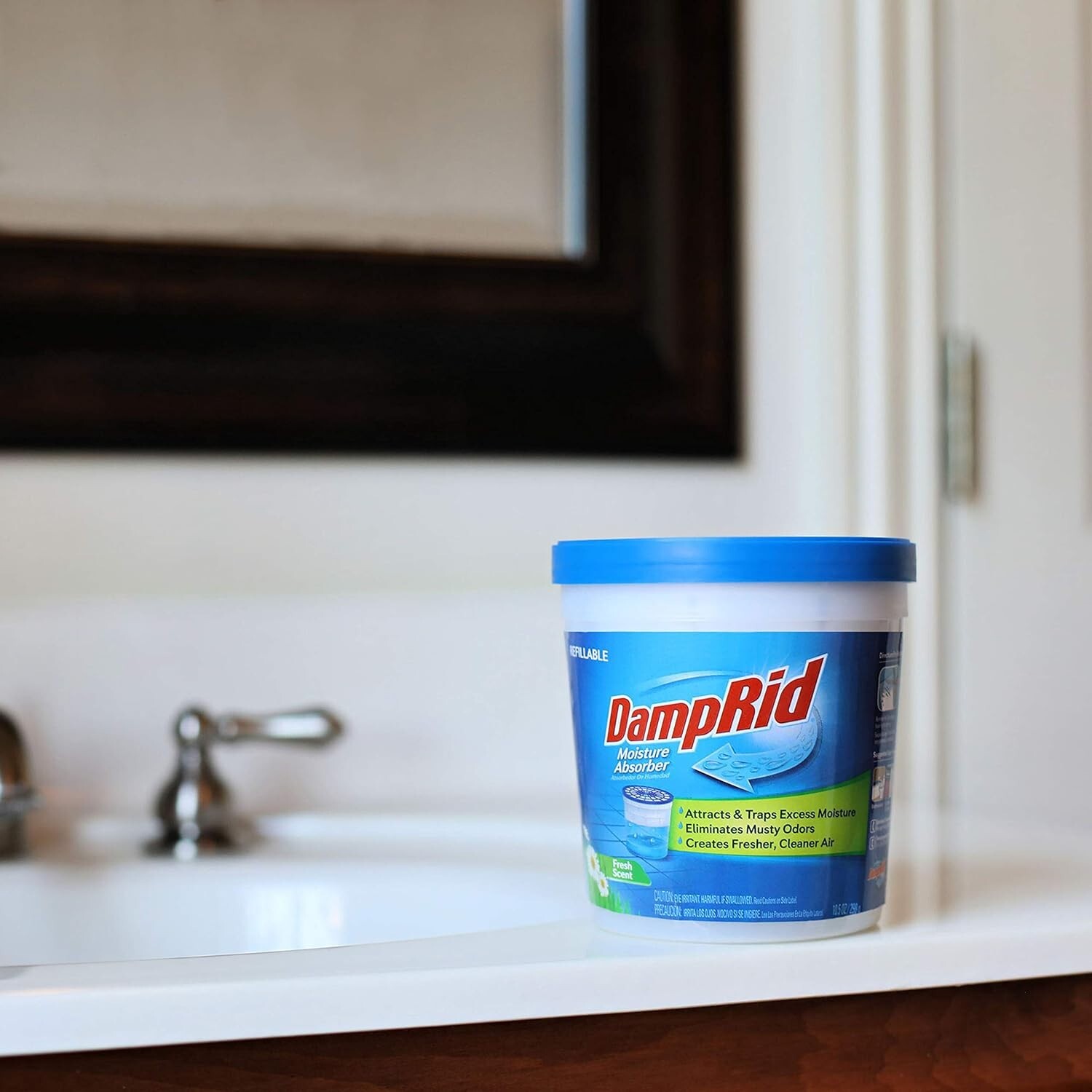 DampRid Refillable Moisture Absorber, 10.5 oz. Cups, 6 Pack, Fresh Scent