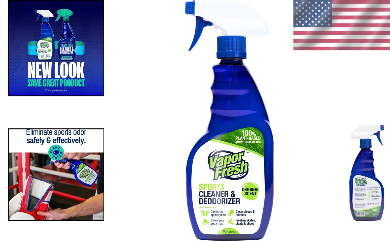Naturally Powered Sports Cleaner & Deodorizer Spray – 16 Fl Oz Fresh Scent