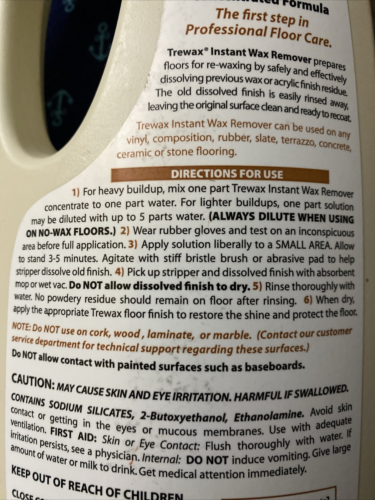 Trewax 887045027 Instant Wax Remover 32 fl oz.