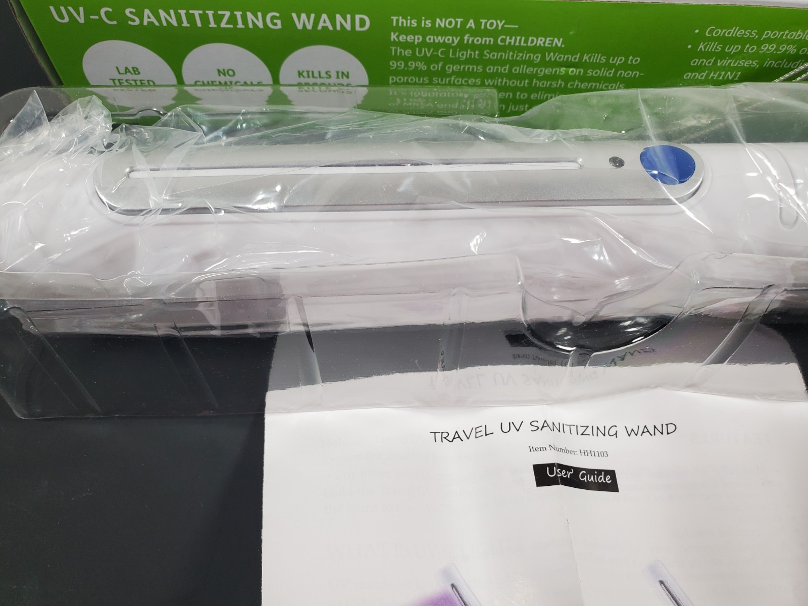 Handheld Super Charged UV-C Light Wand Kills 99.99% Germs Bacteria & Viruses