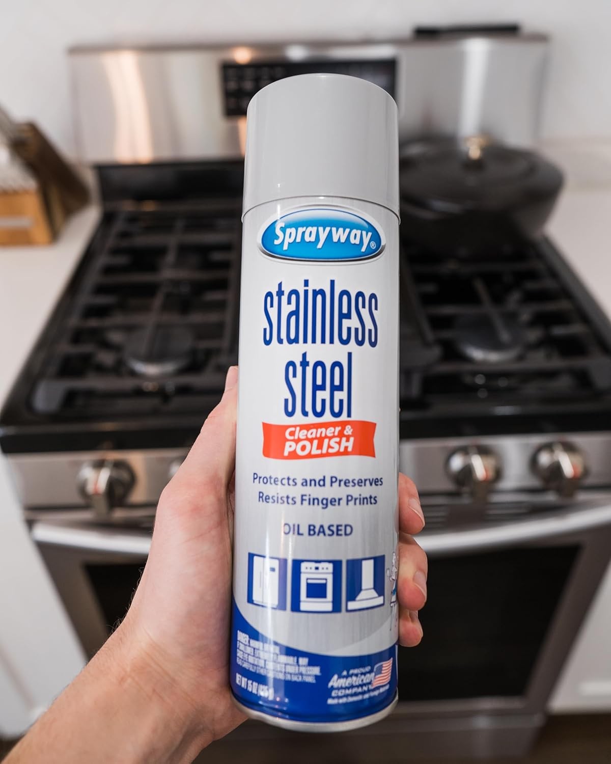 Sprayway SW841R Stainless Steel Cleaner Polish Oil-Based 15oz