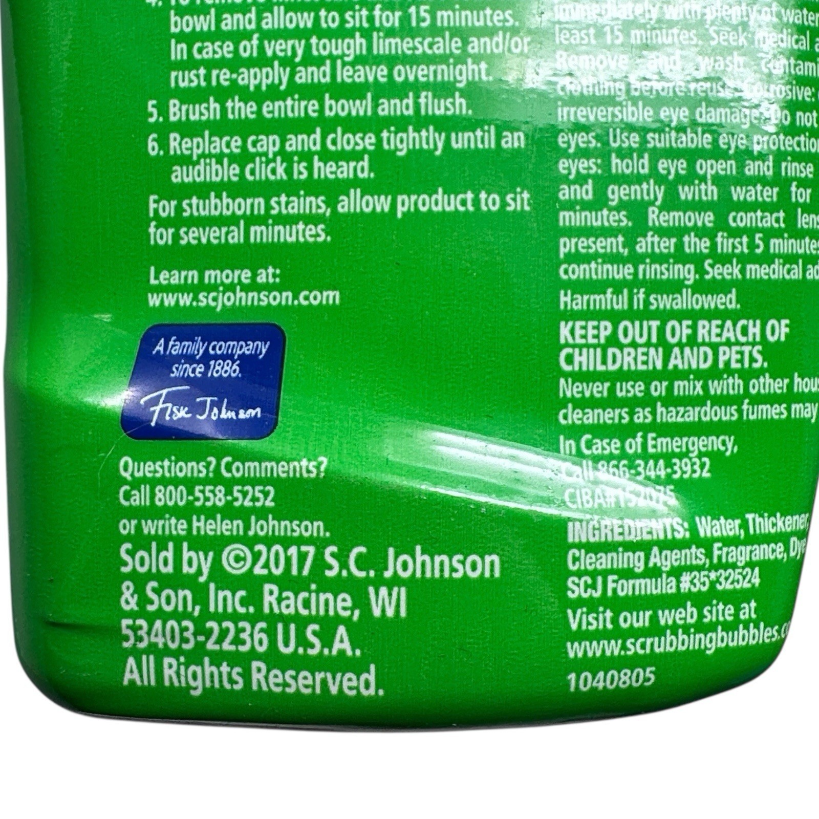2 Pack Scrubbing Bubbles Extra Power Gel Toilet Bowl Cleaner Citrus 24 oz