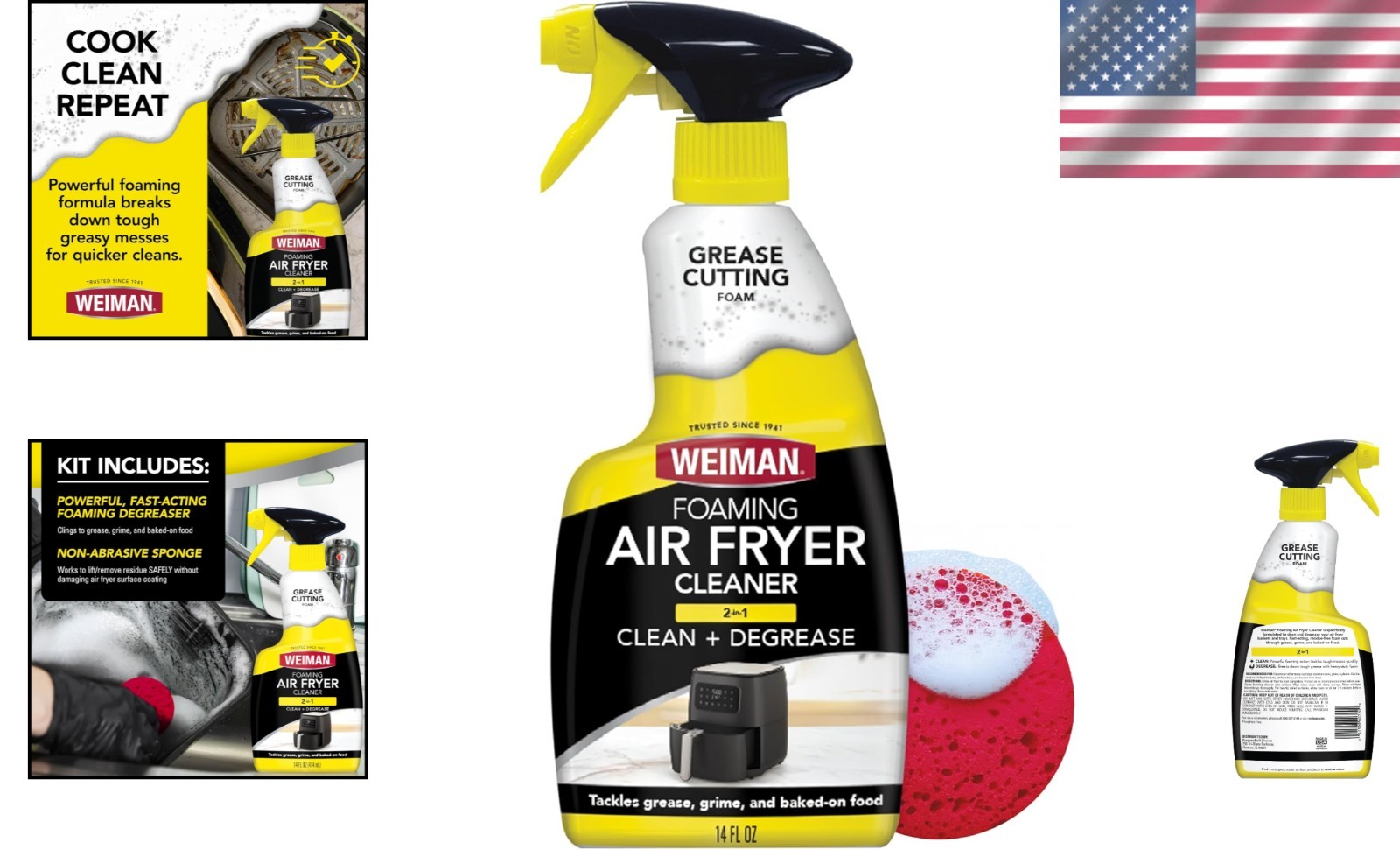 Foaming Air Fryer Cleaning Kit, Cleaner & Degreaser for Ceramic Baskets & Tra…