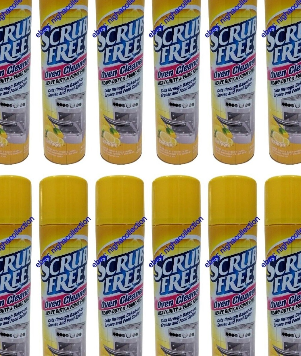 12 X Scrub Free Oven Cleaner Heavy Duty & Fume Free Cuts Through Baked On 9.7 oz