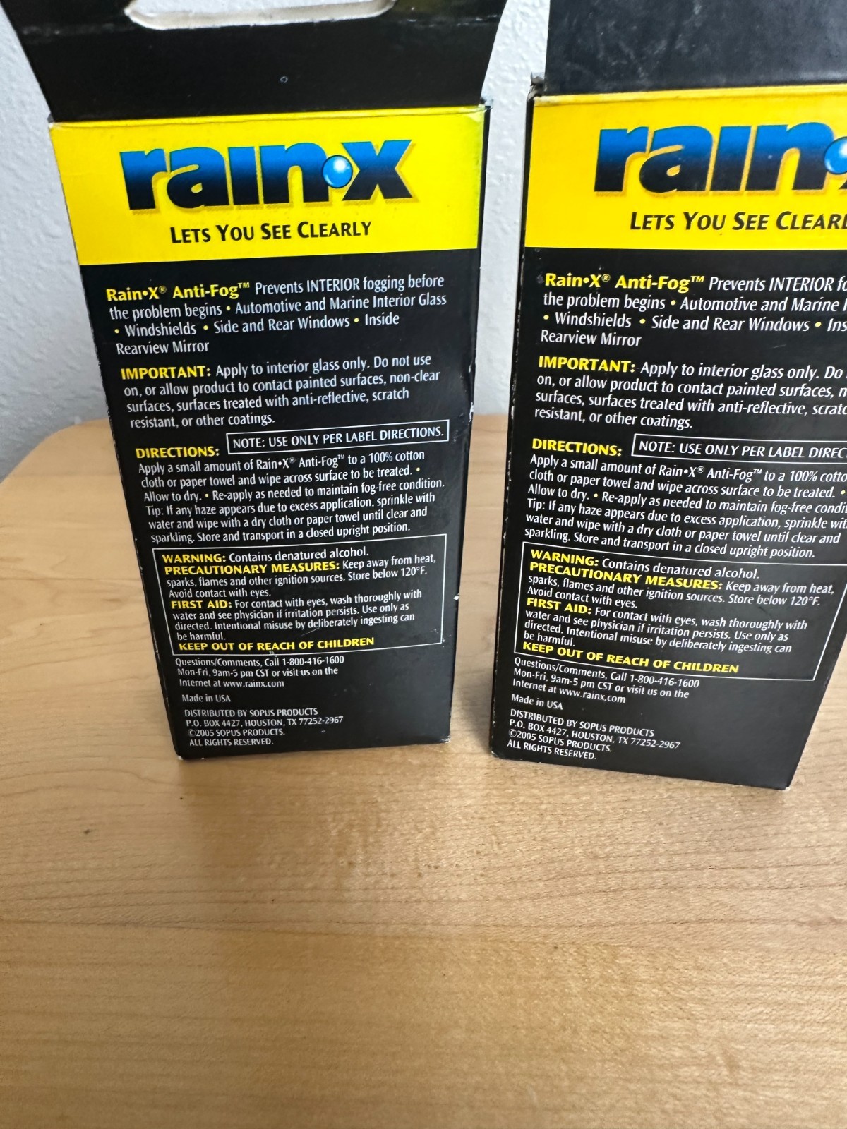 Vintage Rain-X Anti-Fog Interior Glass Treatment Lot of 2 – 3.5 oz Bottles