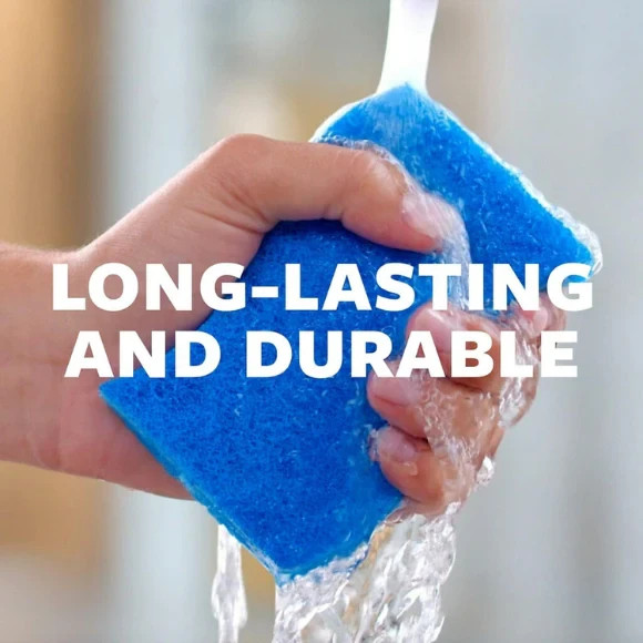 3M Scotch Brite ZERO SCRATCH Blue Scrub Sponge S-Shaped Grip 3 SinglePACK – NEW