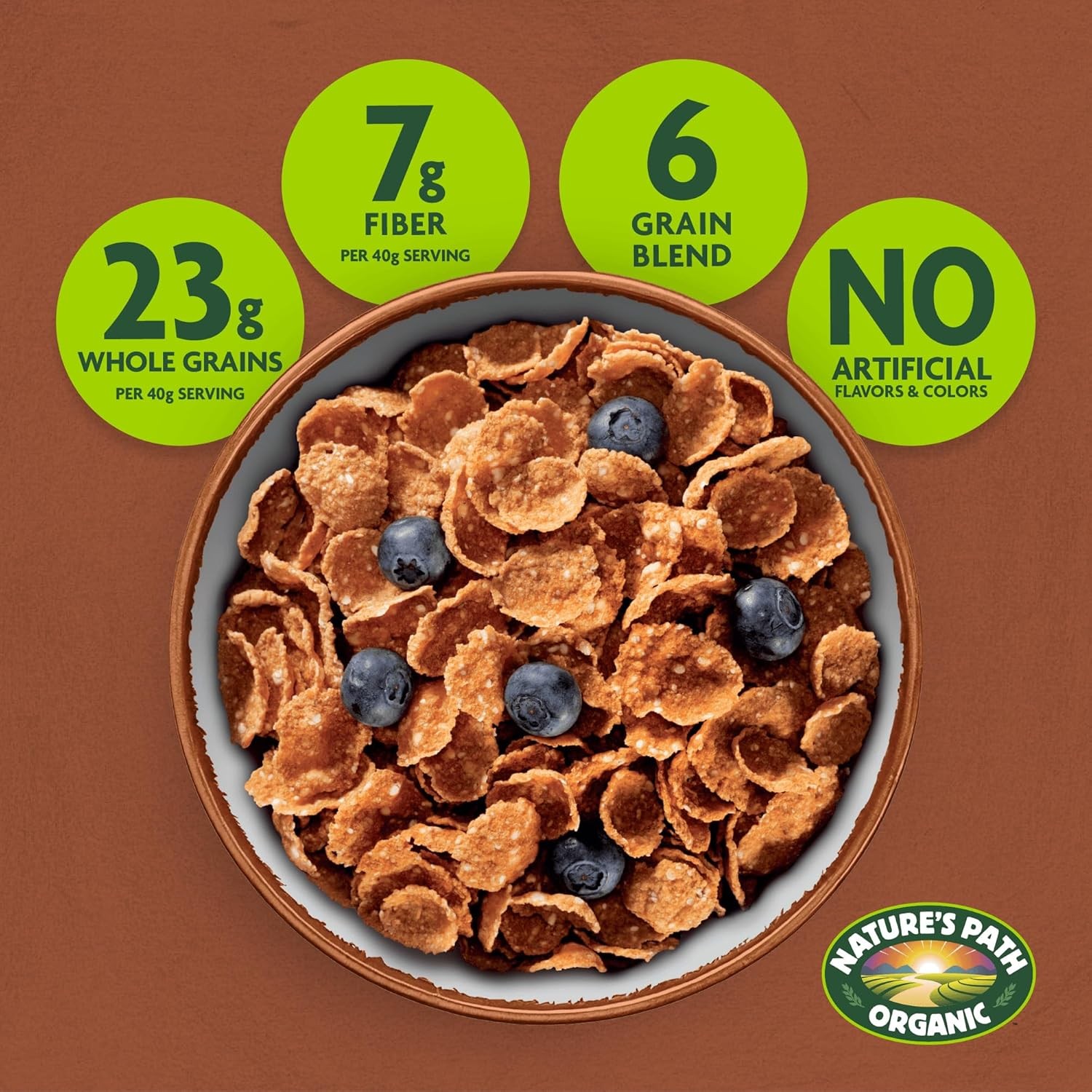 Nature’s Path Organic Heritage Flakes? Cereal, 32 oz (Pack of 6), Ancient Grai