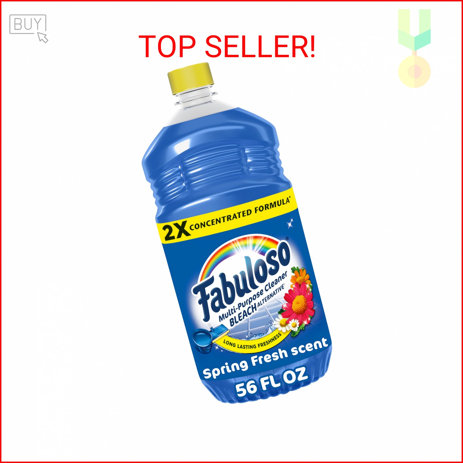 Fabuloso Multi-Purpose Cleaner and Floor Cleaner, 2X Concentrated Formula, Long-