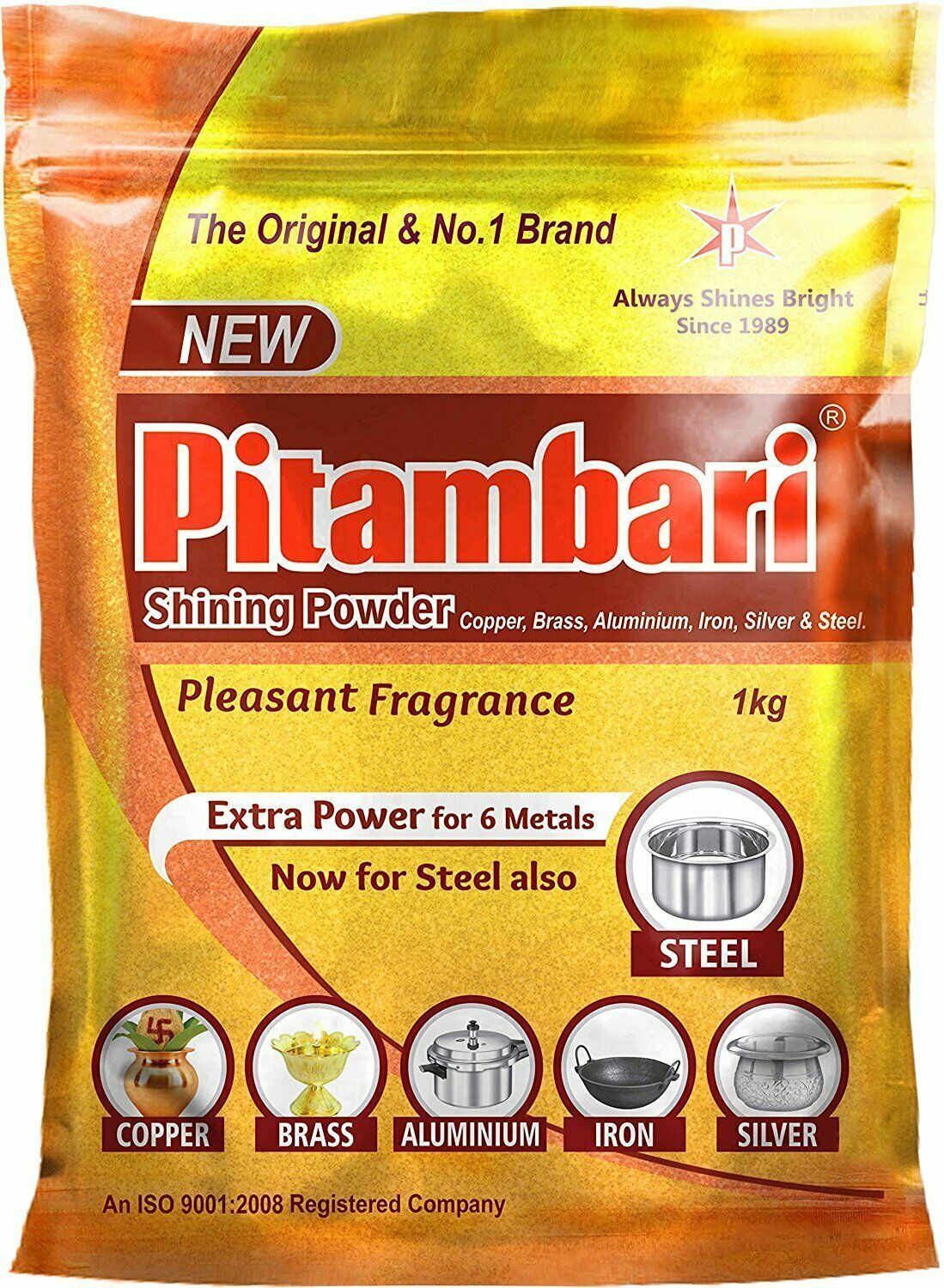 Pitambari Shining Powder For 6 Metals 1 K.G – India