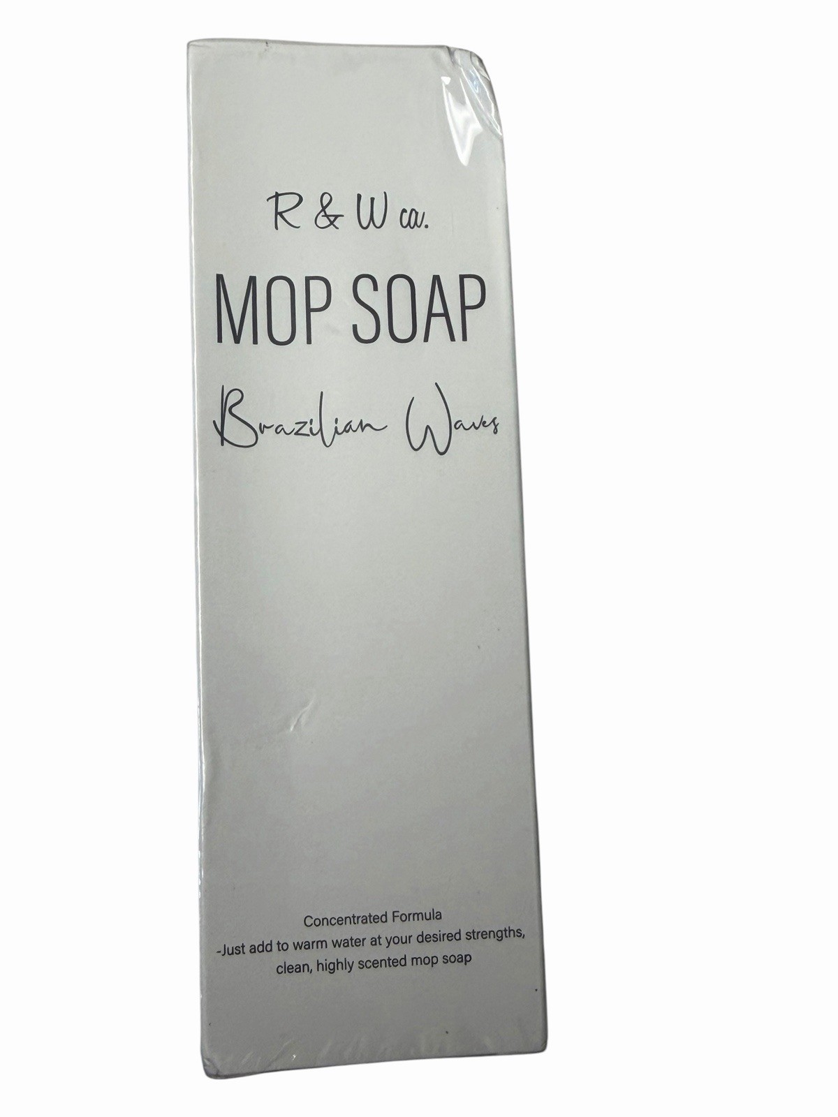 R & W Co Mop Soap Brazilian Wax 120ml Concentrated Floor Cleaner NEW Sealed. D