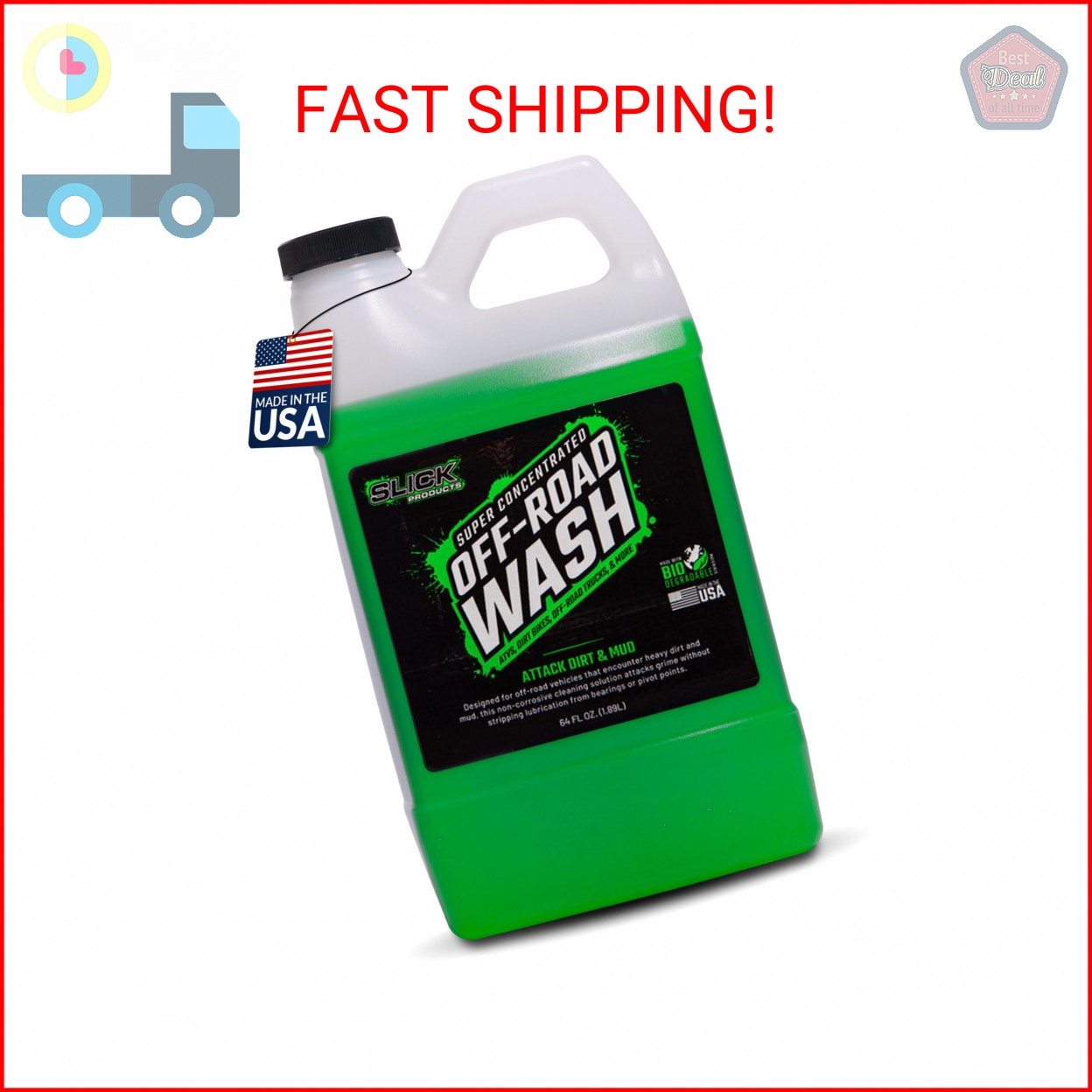 Slick Products Total Off-Road Wash Super Concentrate – Thick Foaming Car Wash So