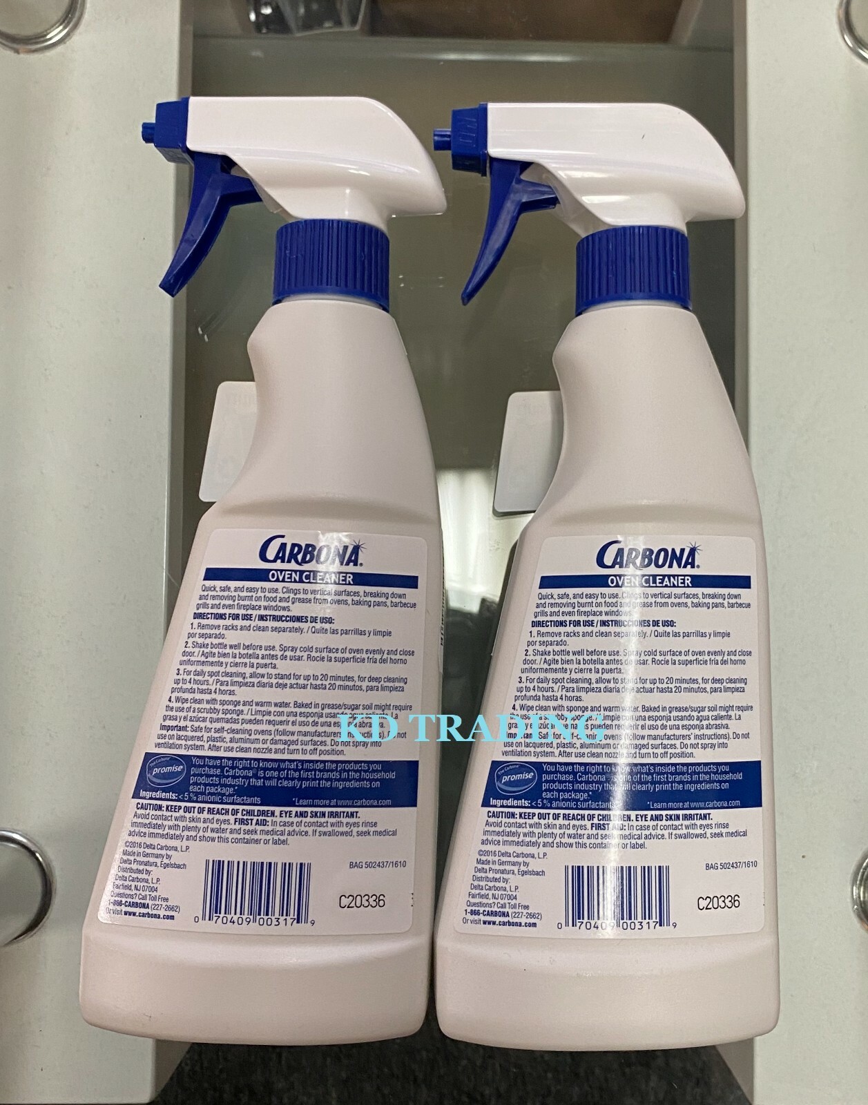 (2-Pk) CARBONA OVEN GRILL CLEANER FUME-FREE Tough Acting Grease Grime Remover