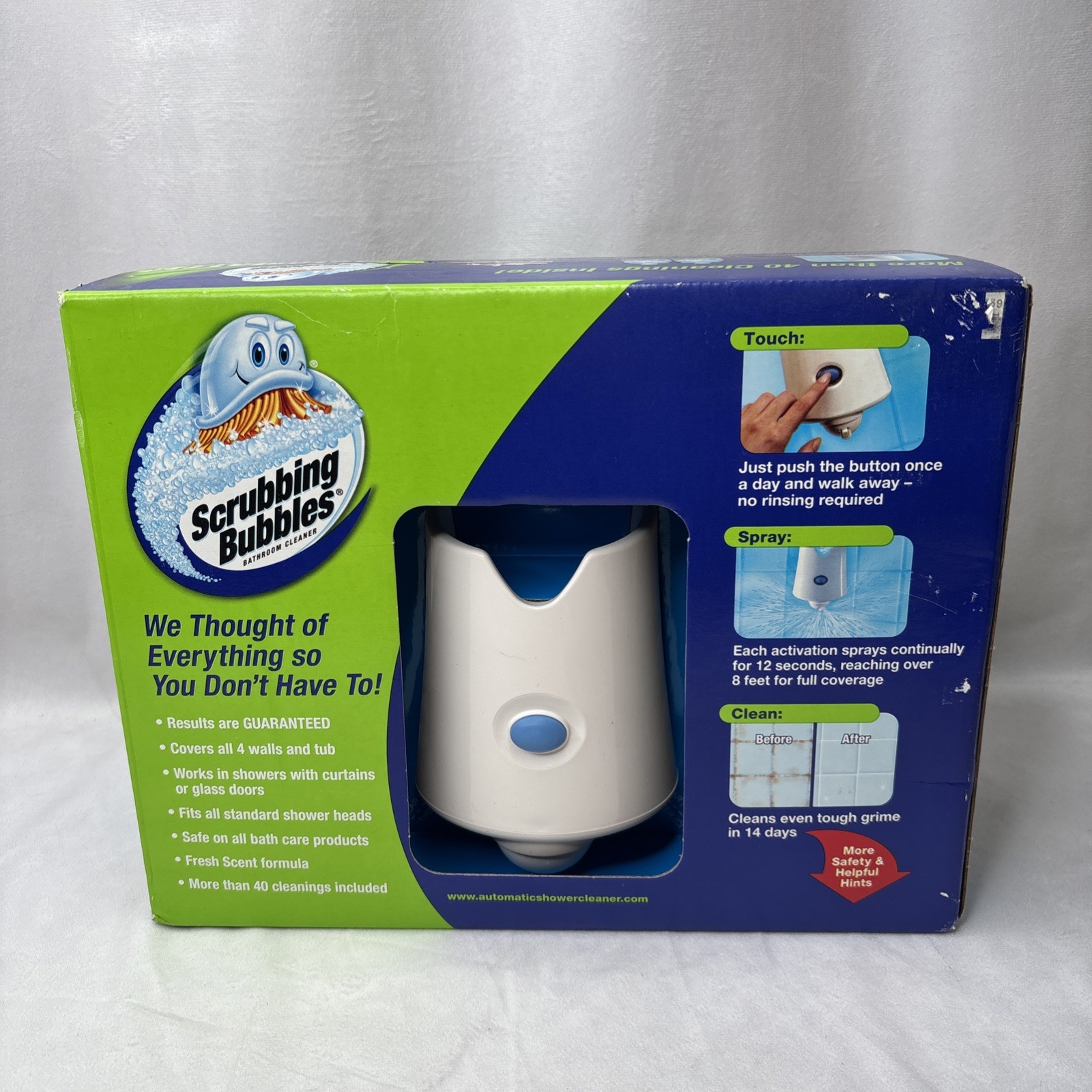 Scrubbing Bubbles Automatic Shower Cleaner Kit W/ Dual 2 Sprayer Refills Bottles